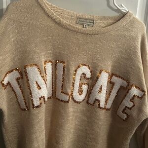 TAILGATE Sequined Sweater, L